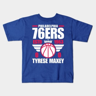 Philadelphia 76ERS Maxey 0 Basketball Retro Kids T-Shirt